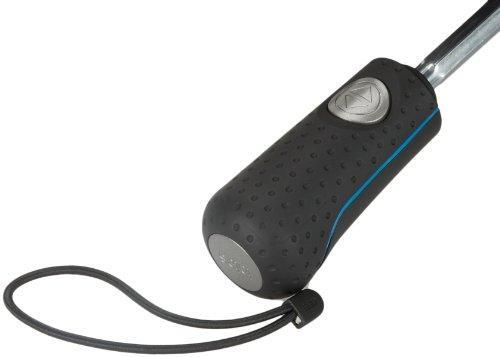 Totes Blue Line Golf Size Auto Open/Close Umbrella, Black