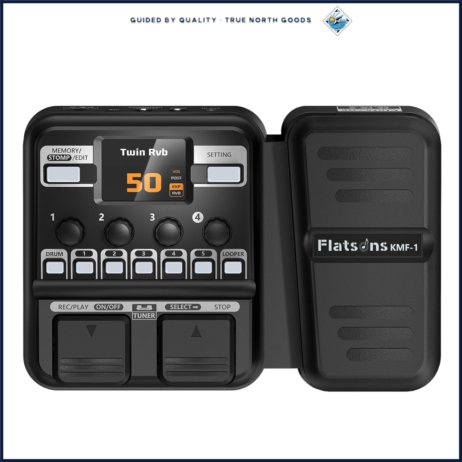 Color Screen Guitar Pedal with Looper, Expression, and Distortion Features