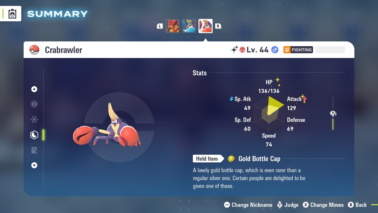 Pokémon Legends: Z-A Shiny Crabrawler 6iv ✨Max EV✨ ALPHA