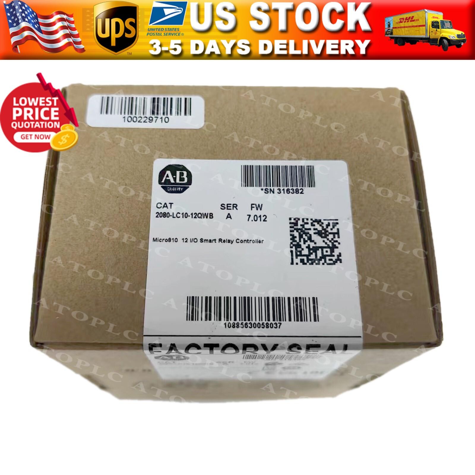 2080-LC10-12QWB Micro810 Controller 2080LC1012QWB Sealed in Box