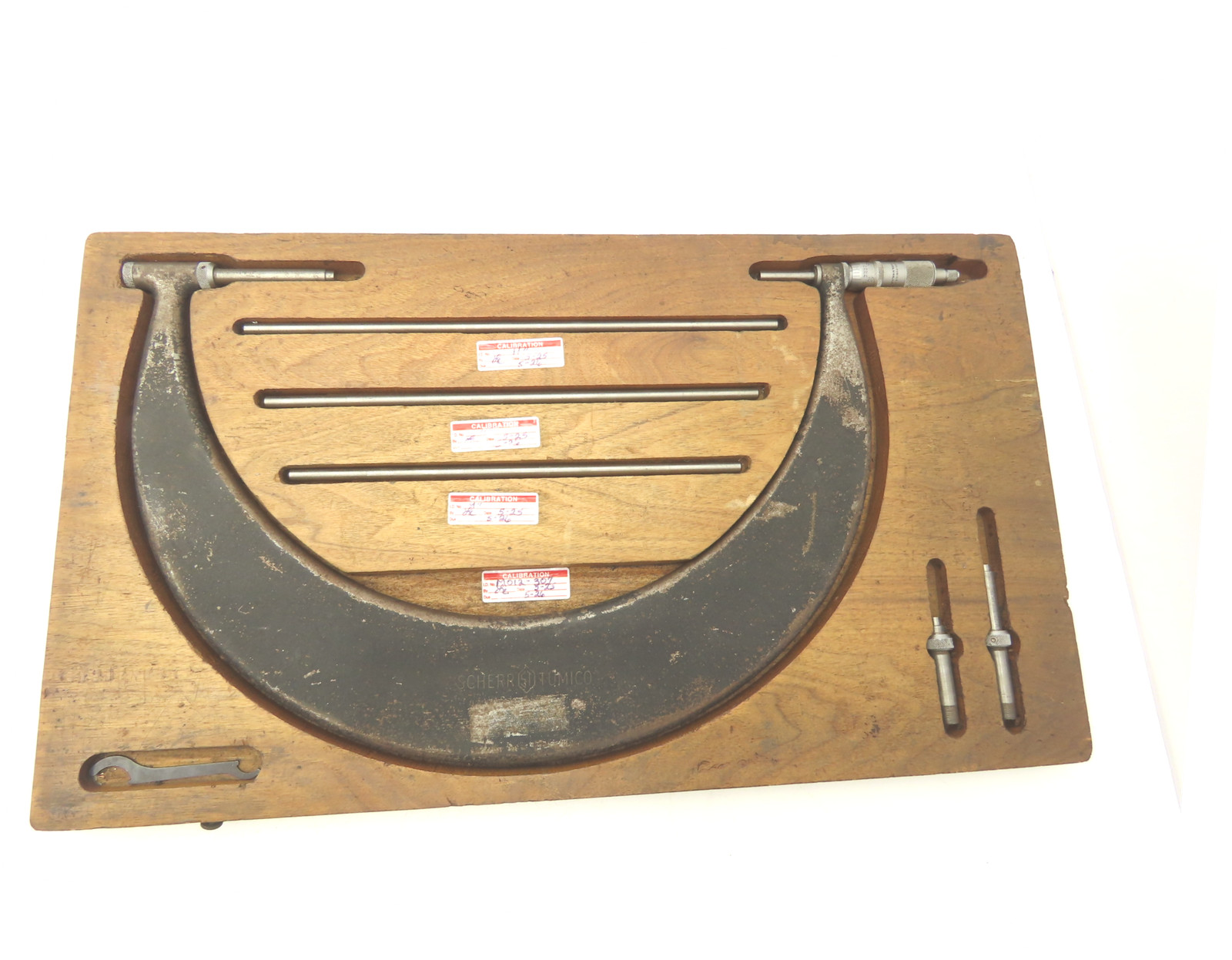 Scherr Tumico 9-12" Outside Micrometer Anvil Caliper .001" Complete Set