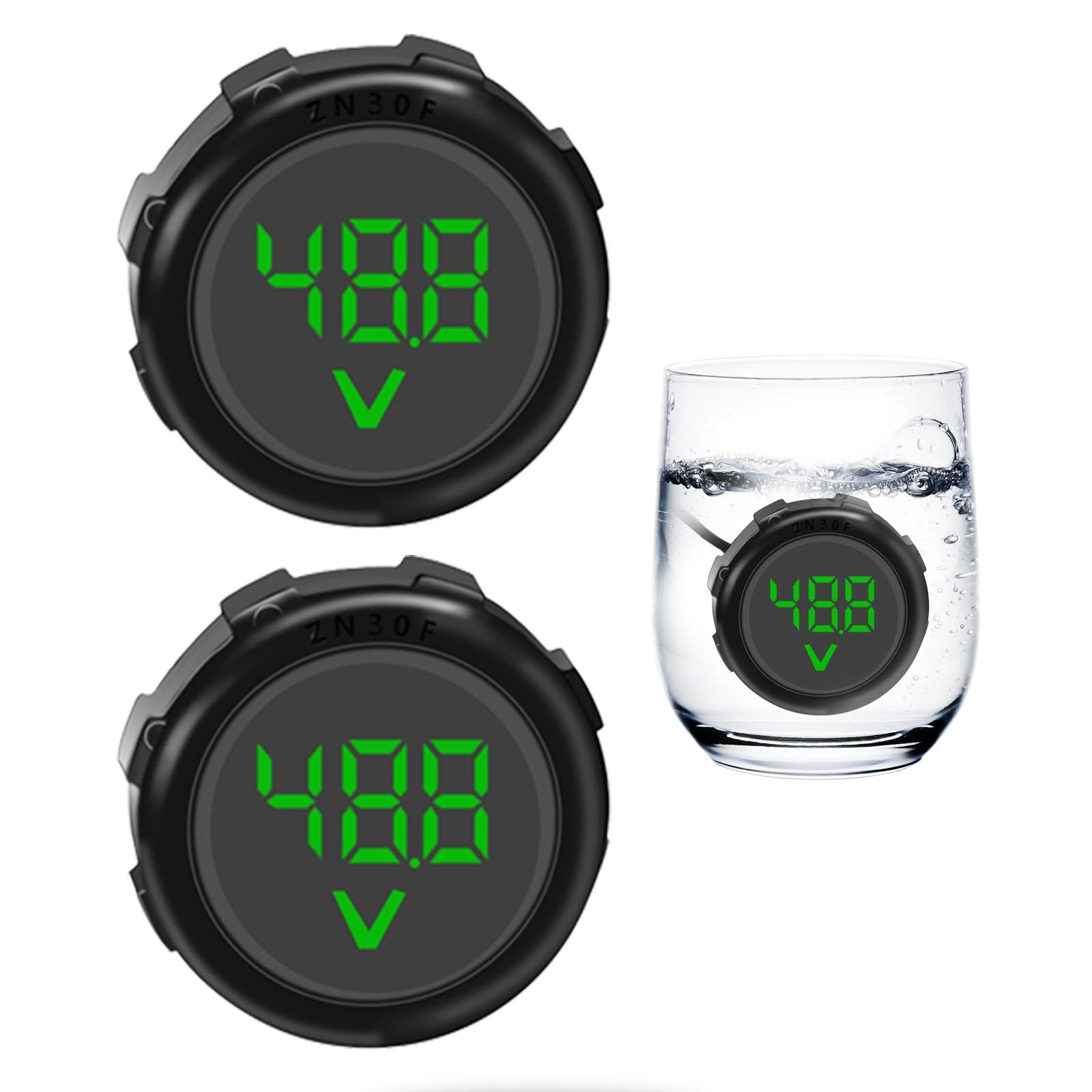 Waterproof Battery Monitor 12V 24V 36V 48V 60V 72V 84V Golf Cart 2pc