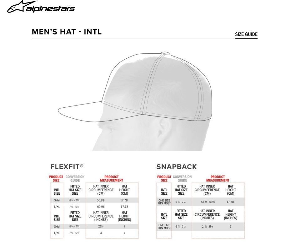 Alpinestars Ageless Curve Hat - Black/White - Flexfit Size Small/Medium
