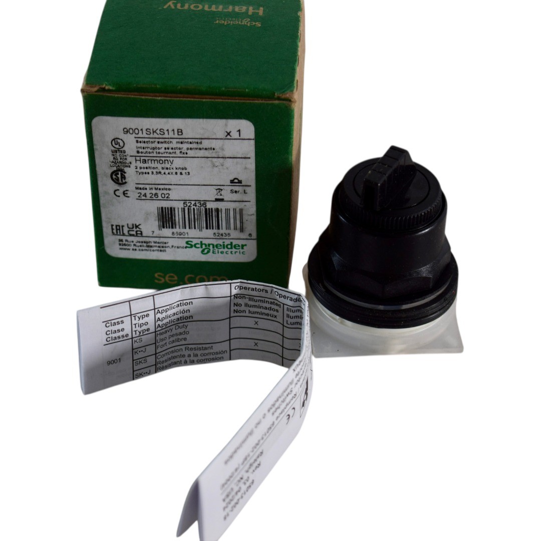 NEW Schneider Electric 9001SKS11B Harmony 30mm Selector Switch 2 Position Mainta