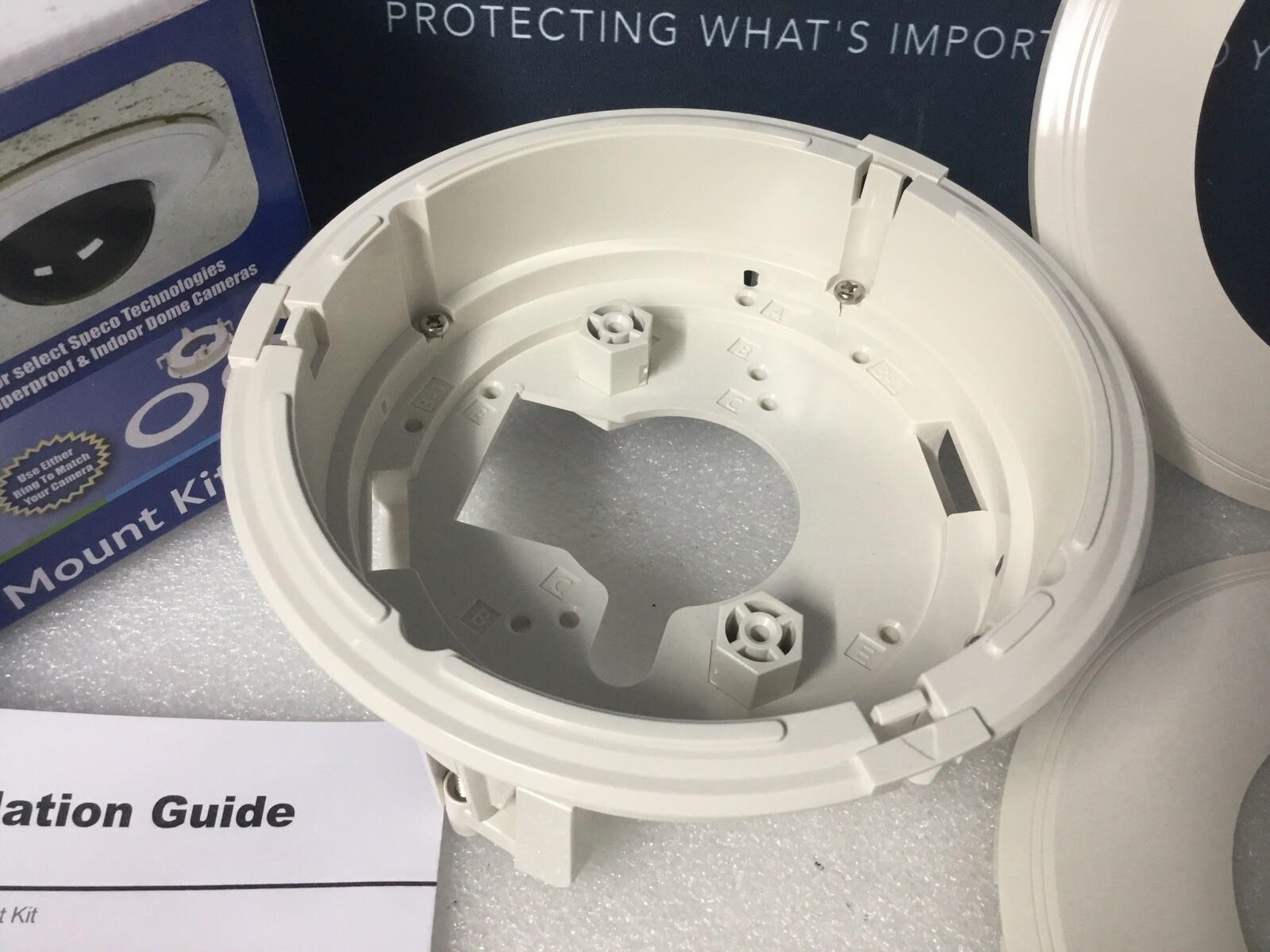 Speco Technologies DFM Tile Ceiling Flush Mount Kit For Dome CCTV Cameras NEW!