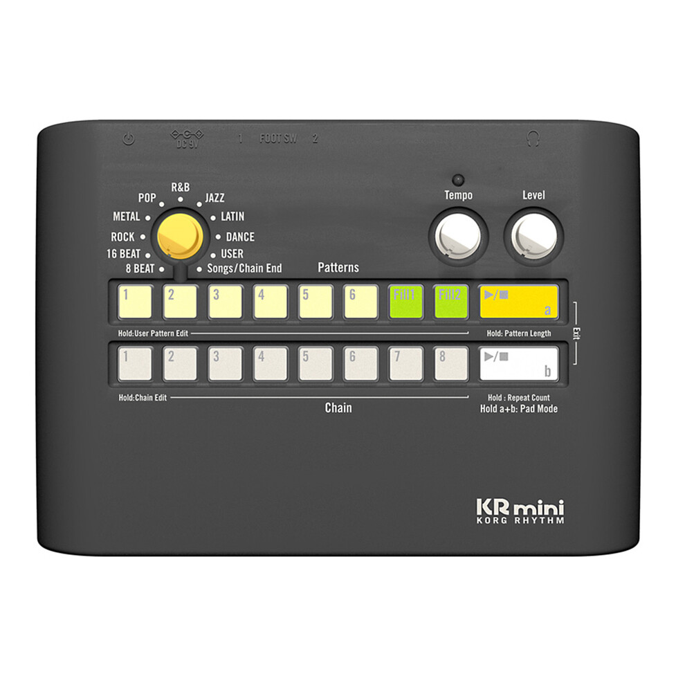 KORG KR Mini Compact Drum Machine With Built In Speaker Body Only