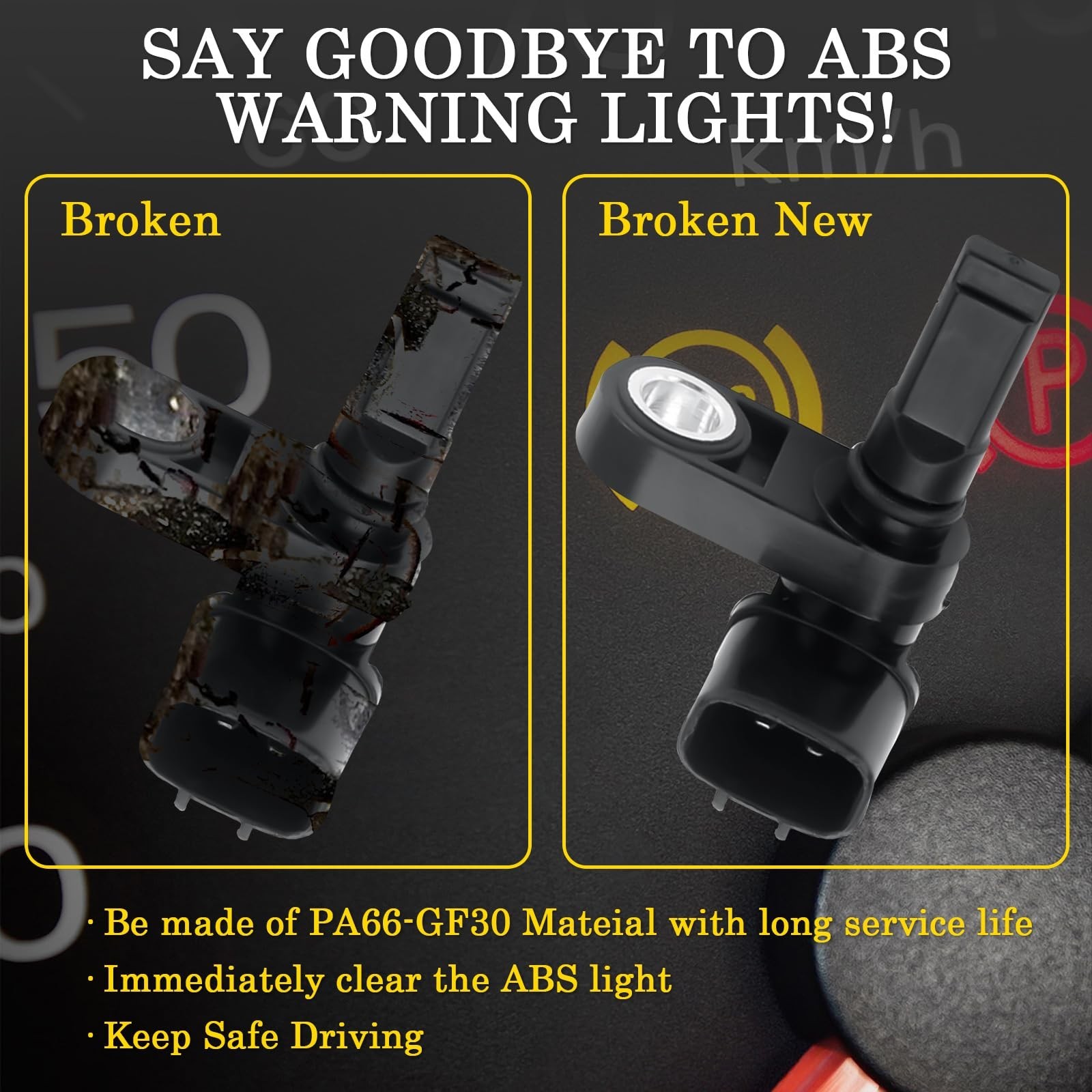 Ensun 89543-0C010 ABS Wheel Speed Sensor Front Left Driver Compatible with 20...