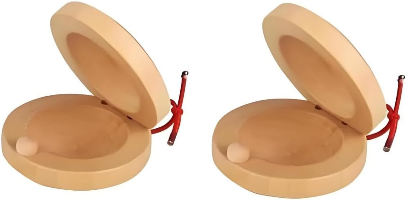 Wooden Castanet, Percussion Instrument - 2Pcs Hand Finger Castanets, Wood Castan