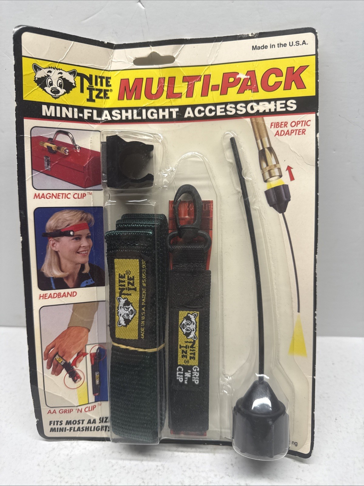 Nite Ize Mini Maglite Utility Pack Fiber Optic Head Band Utilty Grip NOS