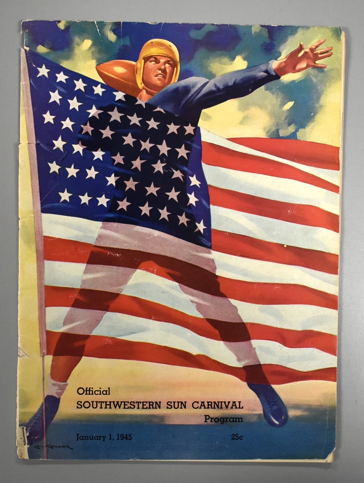 Southwestern vs University Of Mexico January 1 1945 Game Program Cover Detatched