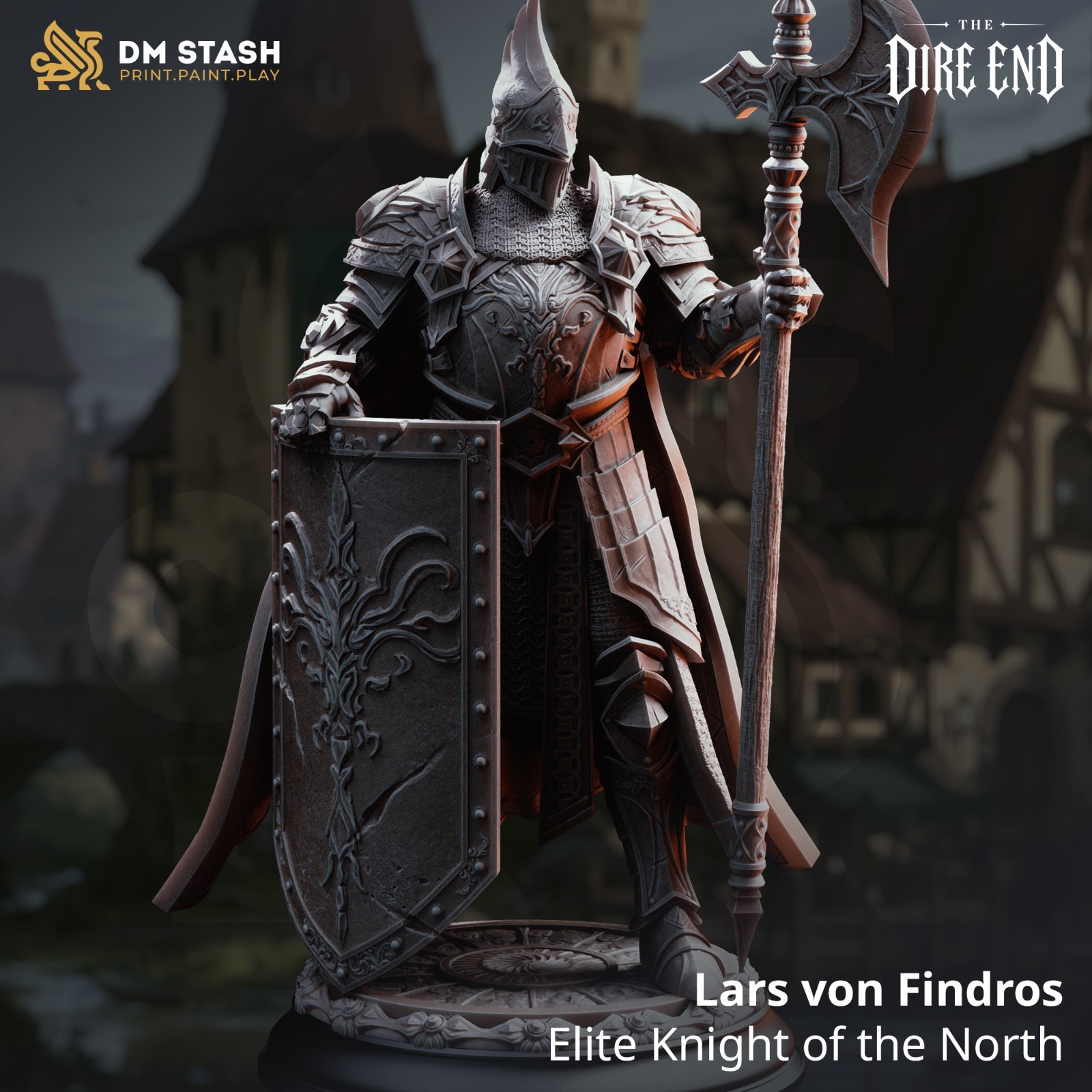 Dungeons & Dragons Human Fighter Paladin Miniature - Lars - DnD RPG Wargames