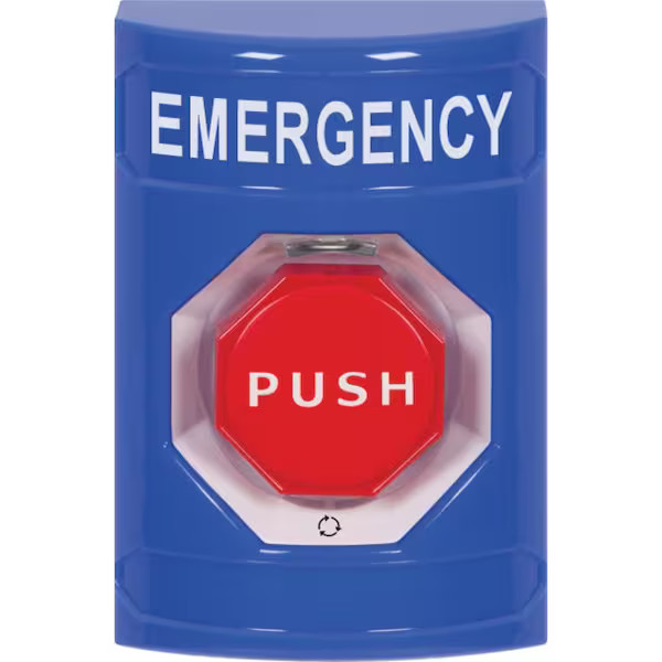Emergency Push Button,Blue,Red Button