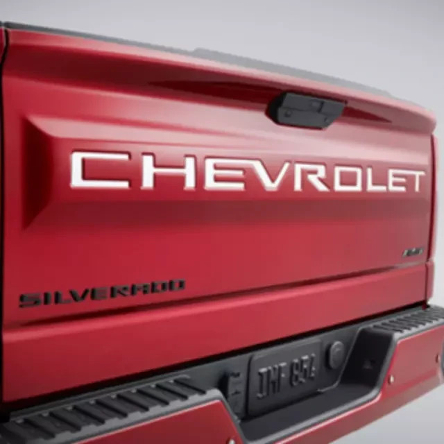 Tailgate Insert Letters Decal Vinyl Stickers for Chevy Silverado 2019-2025