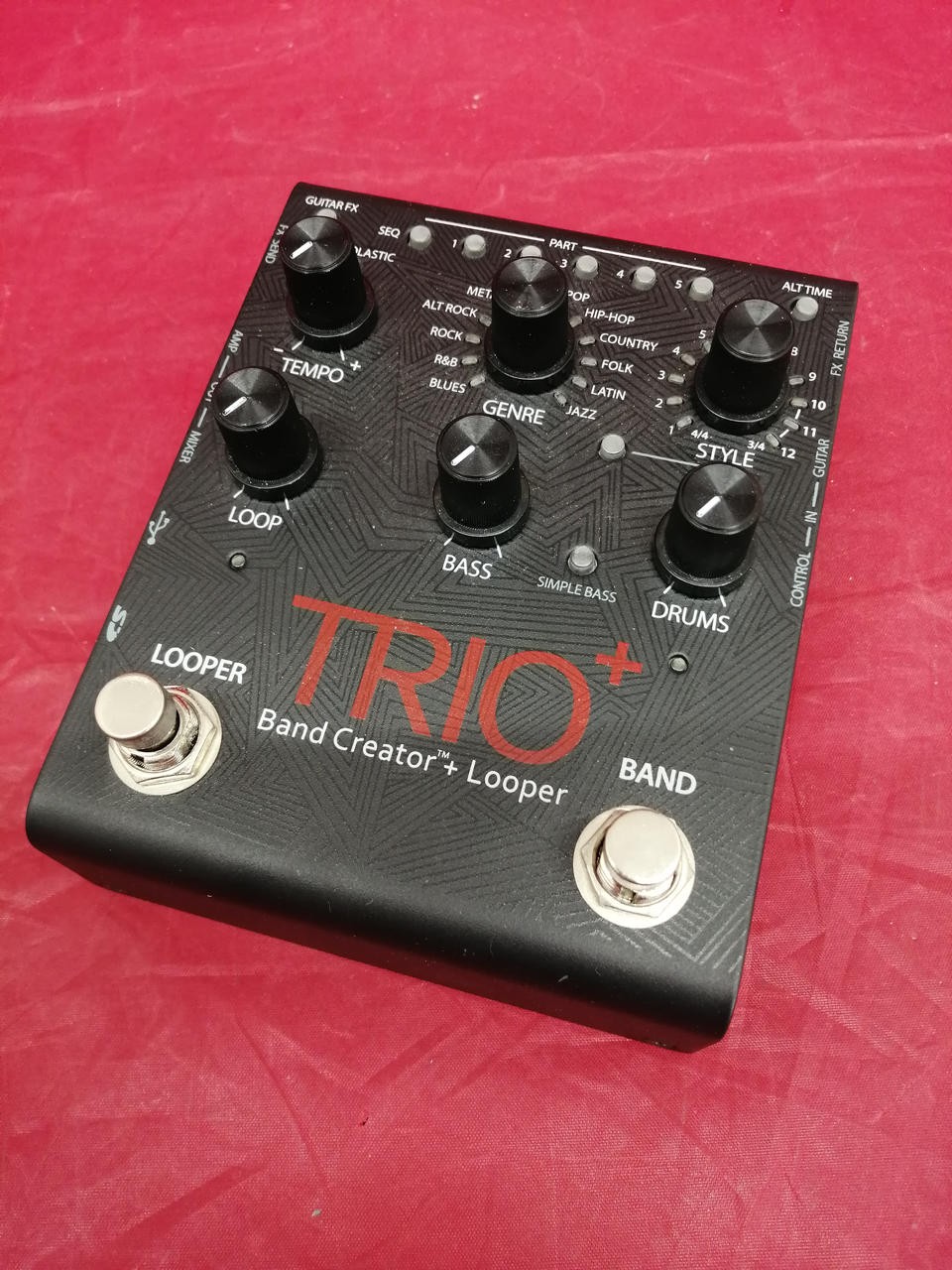 TRIO TRIOPLUS V 04 Looper Guitar Effects Pedal Used Fully Functional