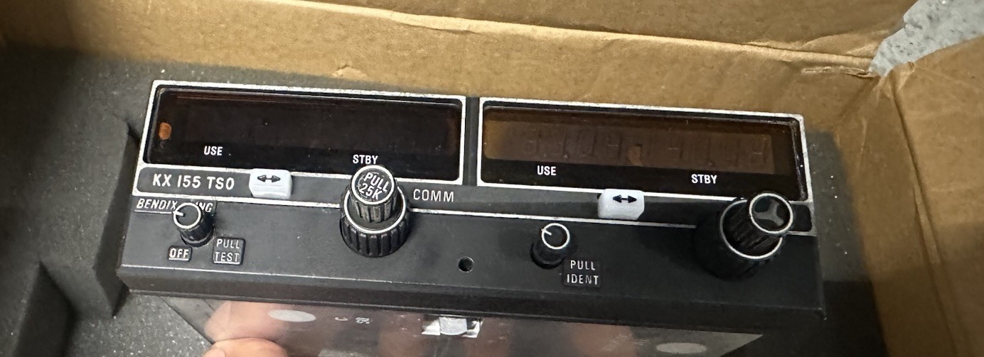 Bendix/King KX 155 TSO NAV/COMM – 14V – Working unit. (No Tags)