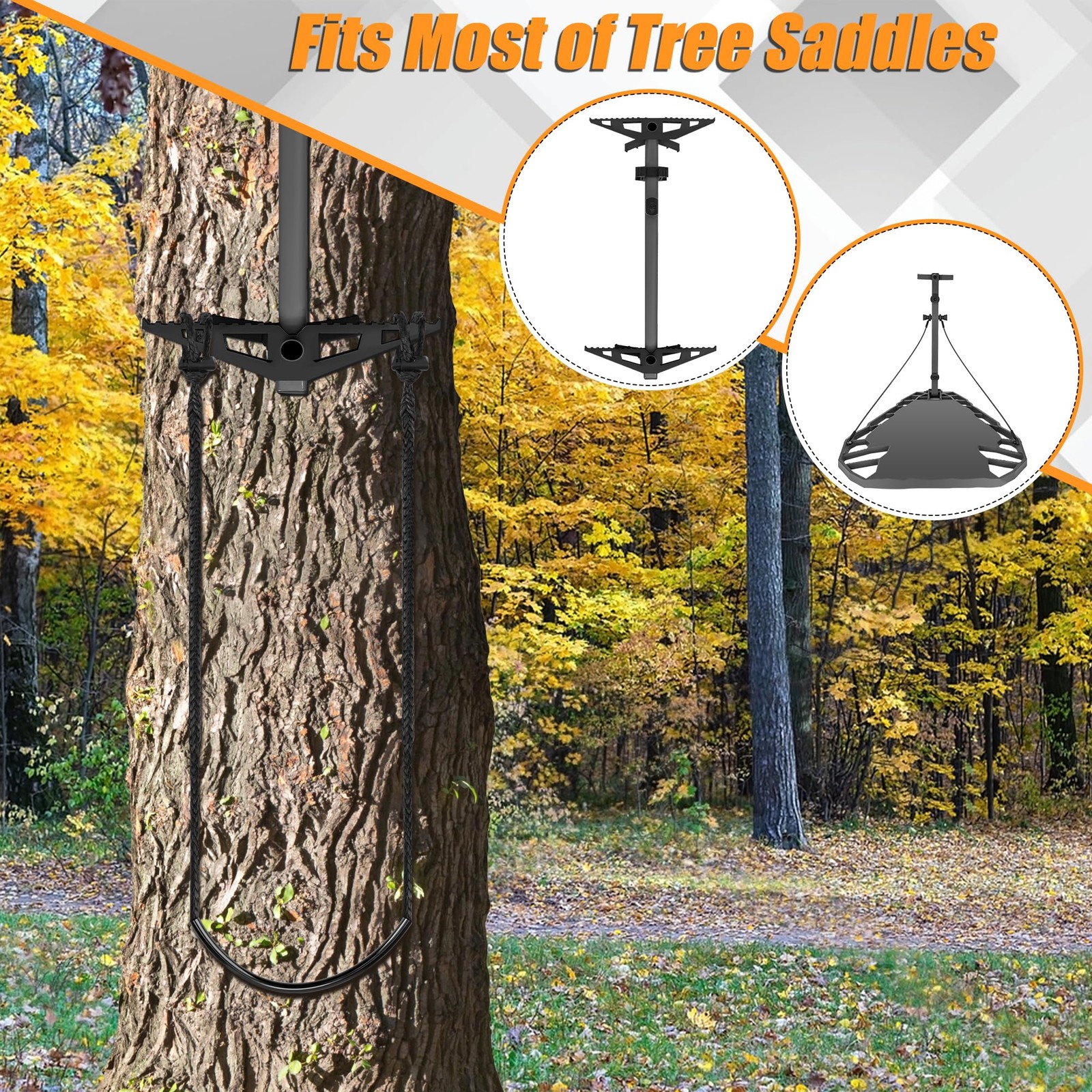 Single Step Climbing Stick Aider, 2P Single Tree Step Climbing Aider for Hunt...