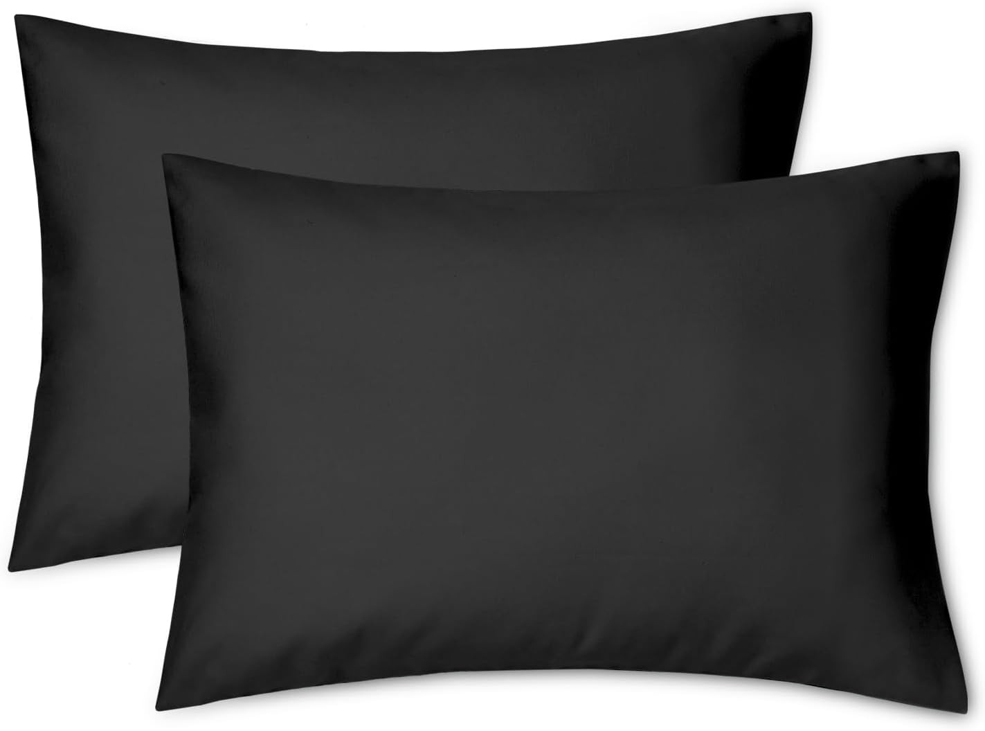 EXQ Home Toddler Pillowcases Zippered 13x18 Travel Zippered-13x18 Inch, Black