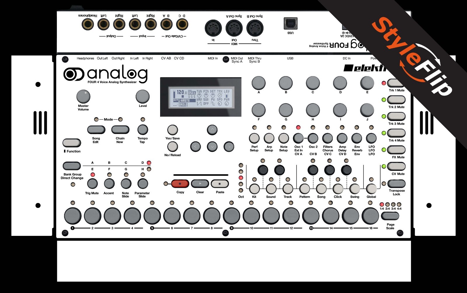 Elektron Analog Four Skin | Color White | Protective Decal | StyleFlip Skins