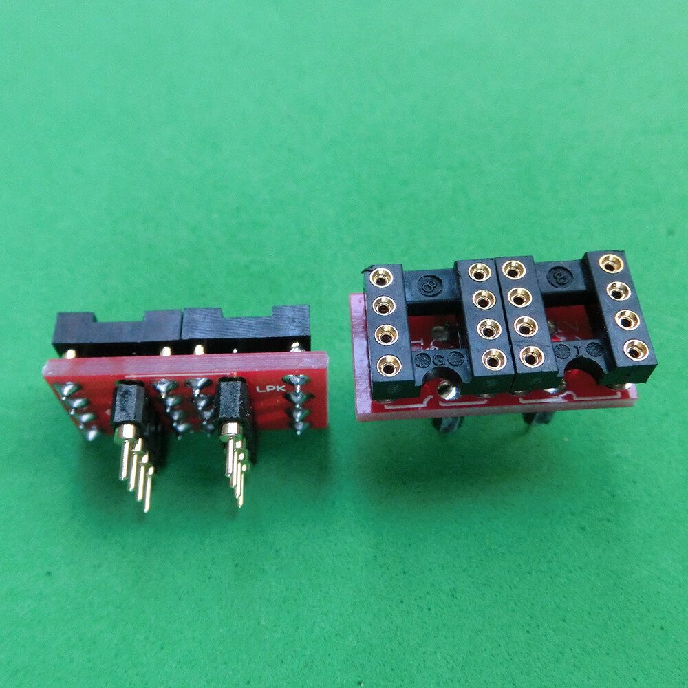 10pc DIP to DIP Dual to Mono Opamp PCB Adapter OPA627BP AD797AN OPA604AP AD847AQ