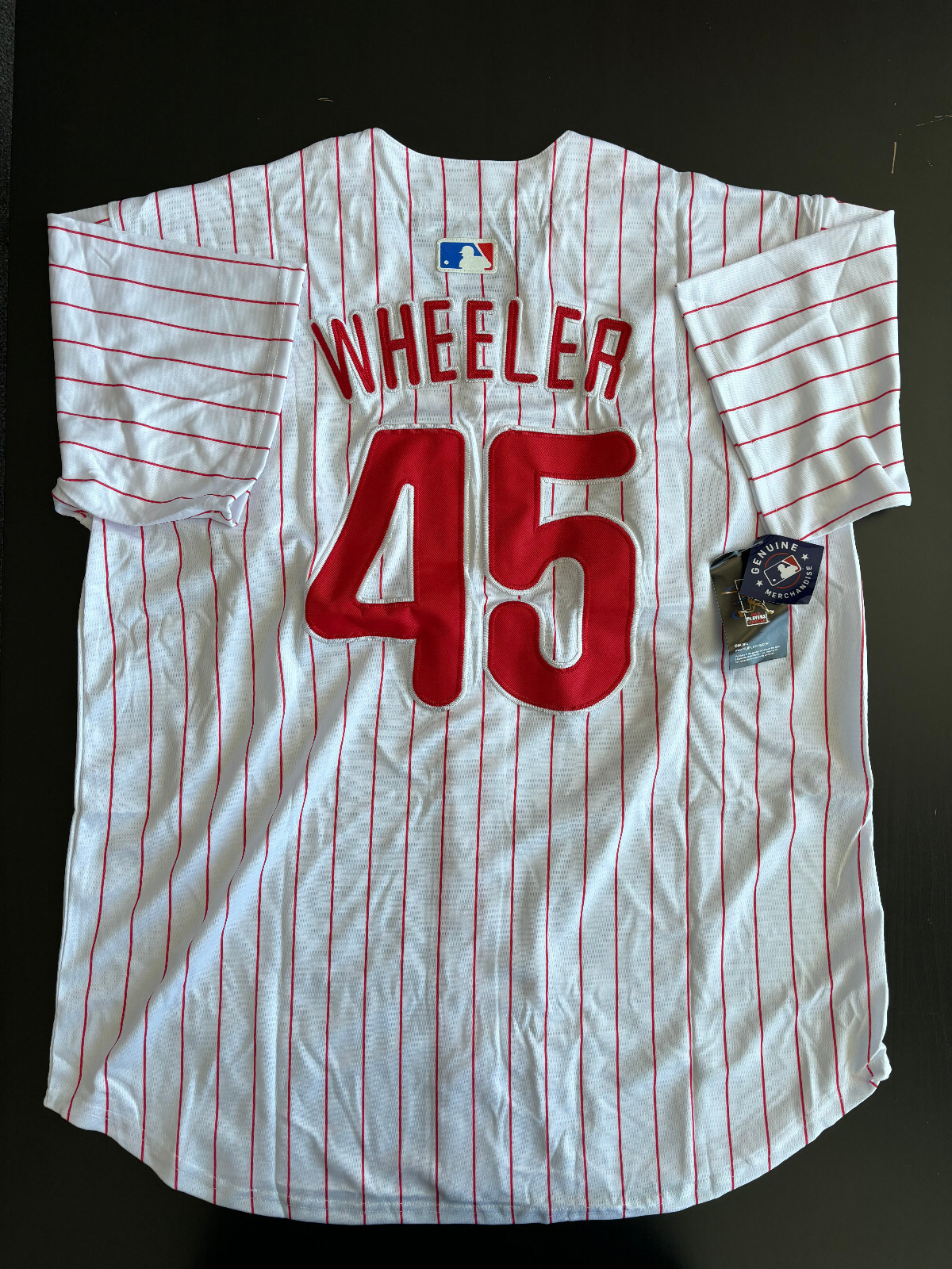 Zach Wheeler #45 Men's Philadelphia Phillies White Flex Jersey LARGE - NWT