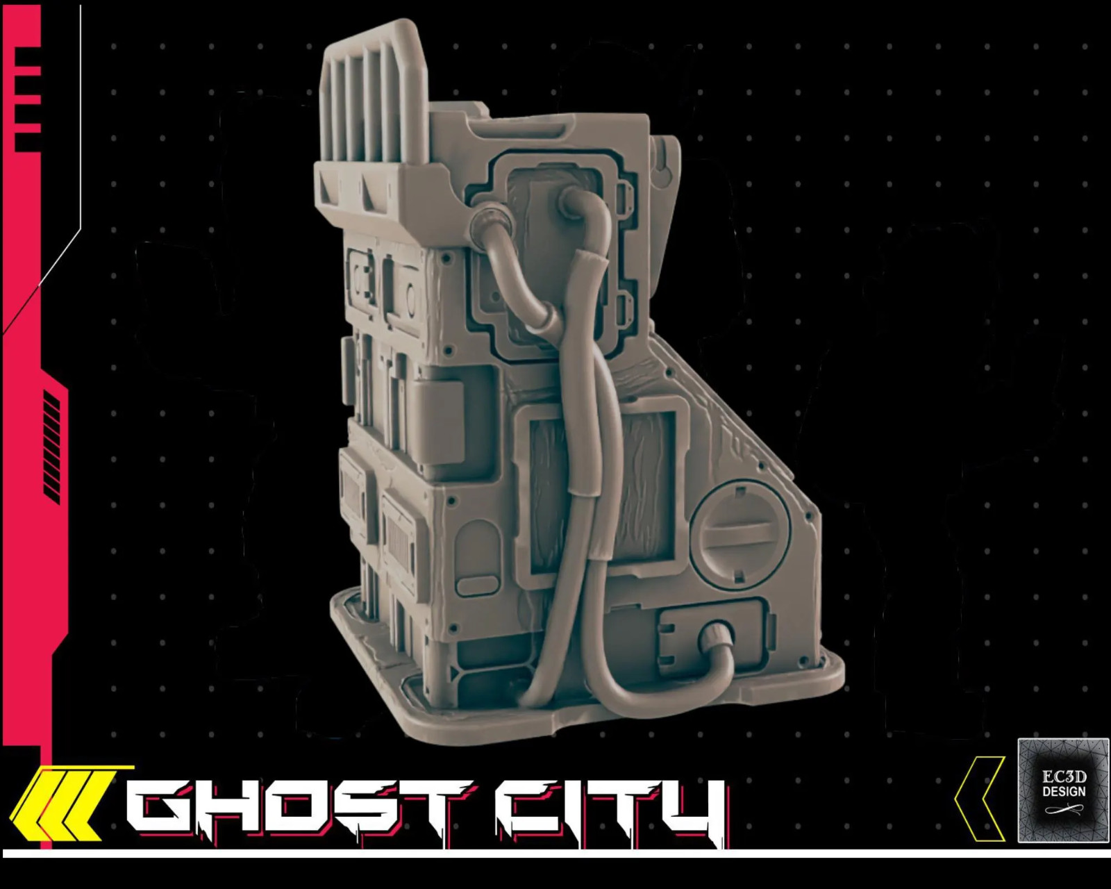 Computer Terminal B - Cyberpunk/Sci-Fi - 28mm or 32mm - Ghost City