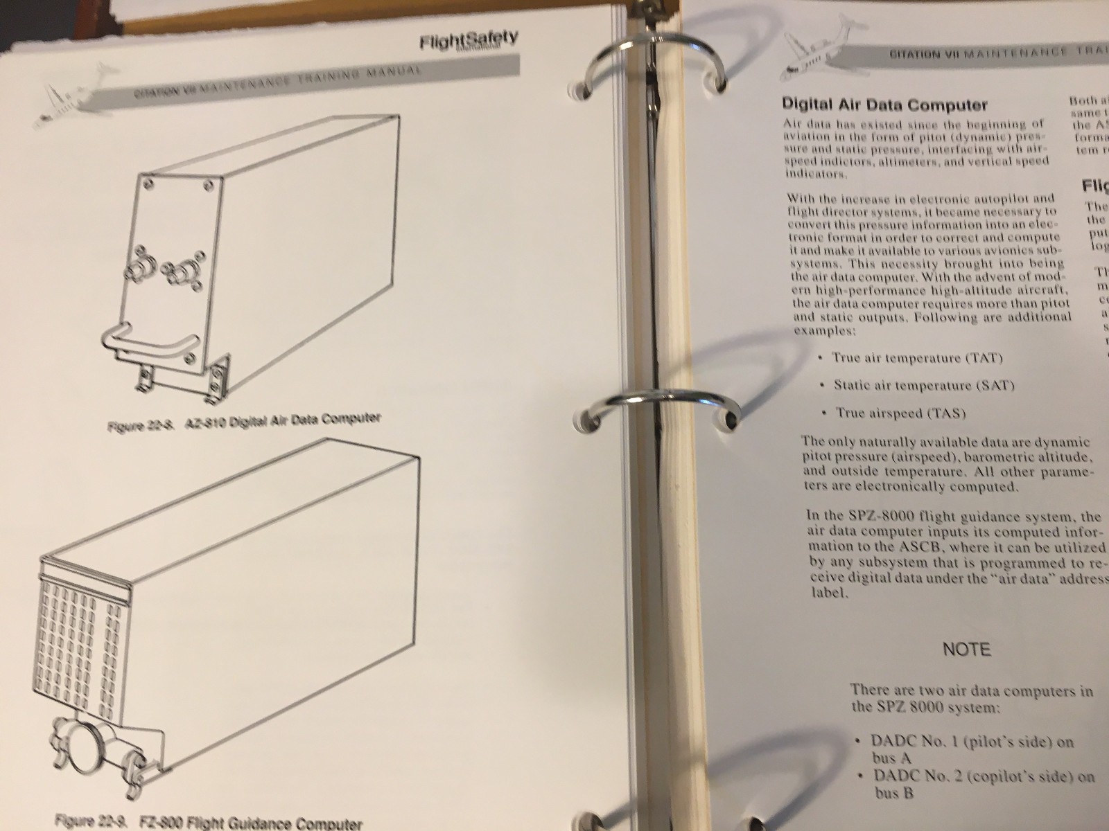 Citation VII Maintenance Training Manuals, a 2 vol. set