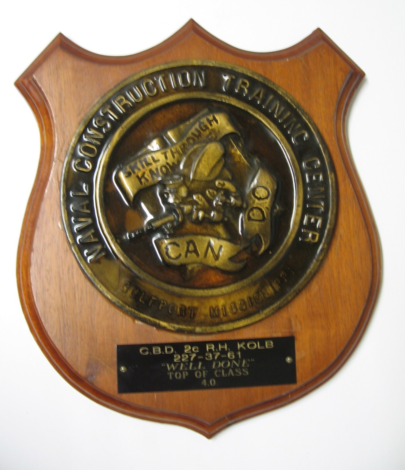 US Naval Construction Center Gulfport, CAN-Do Seabees Top of Class-Well Done WW2