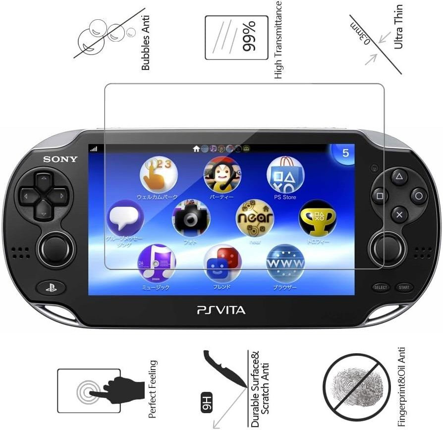 BUY 2 GET 1 FREE PSP Vita 2000 Tempered Glass Film Screen Protectors