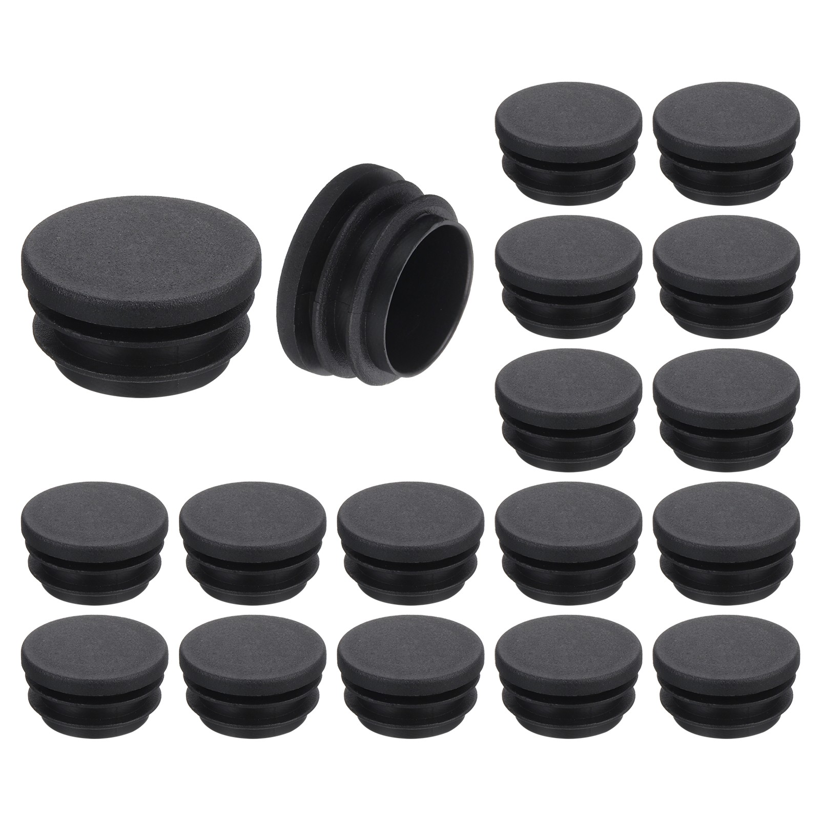 18 Pcs Round Plastic Plug Furniture Leg Pipe Insert 35mm(1.38 Inch)