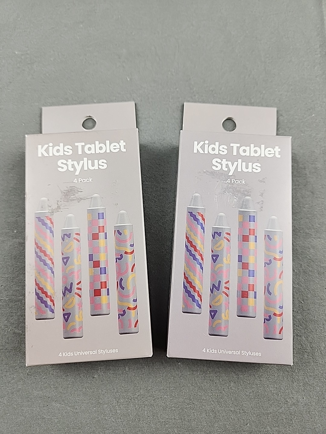 Lot Of 2 Tablet Stylus 4-Pack Crayon Style Touchscreen Pens for iPad & Tablets