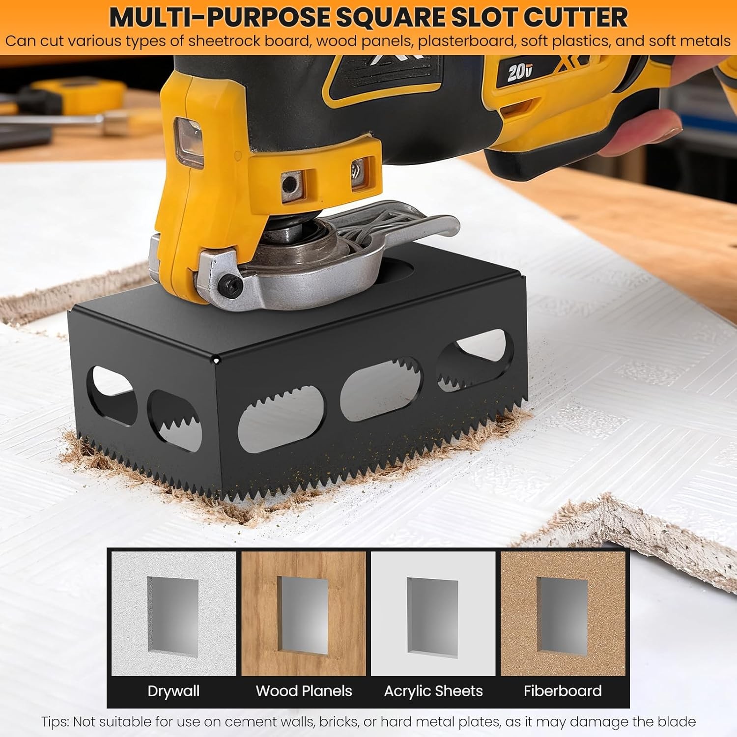 Drywall Outlet Cutter Tool Square Slot Oscillating Tool Cutter Drywall Tools