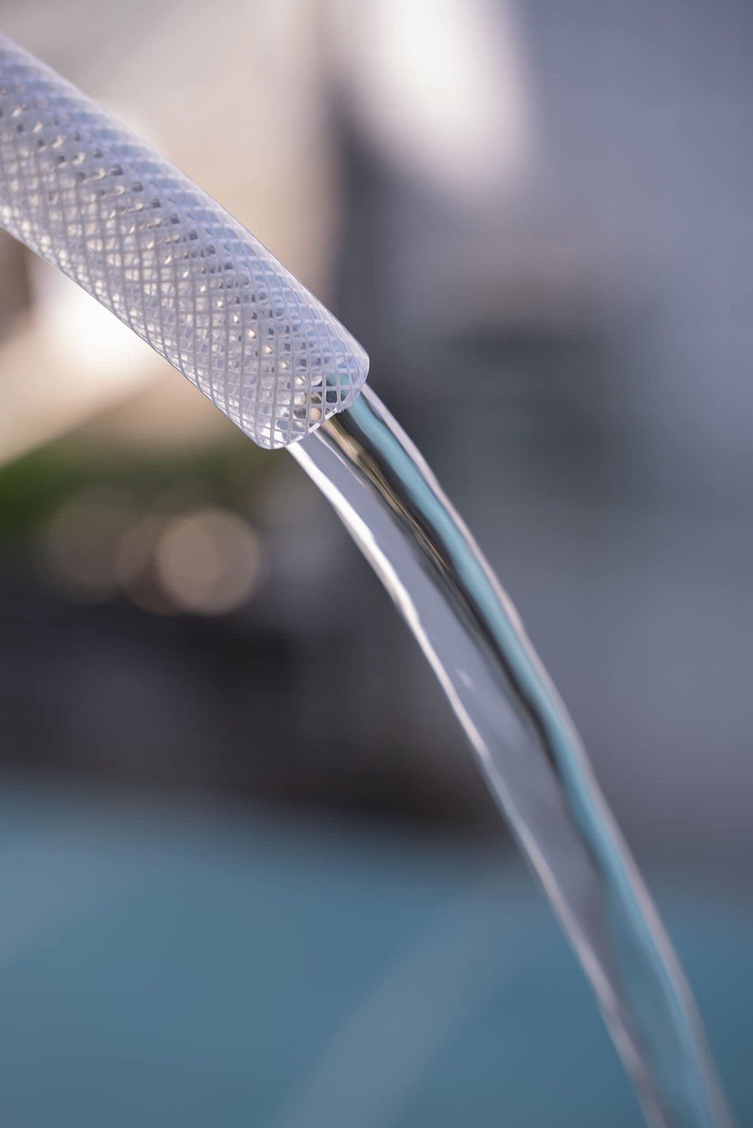 3/4" ID x 1" OD - 10 Ft High Pressure Braided Clear x OD, White