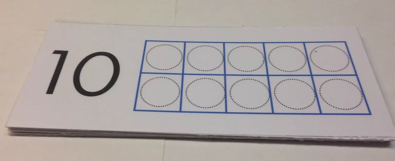 Ten Frames Counting  - 20 Cards- Laminated Cards Set
