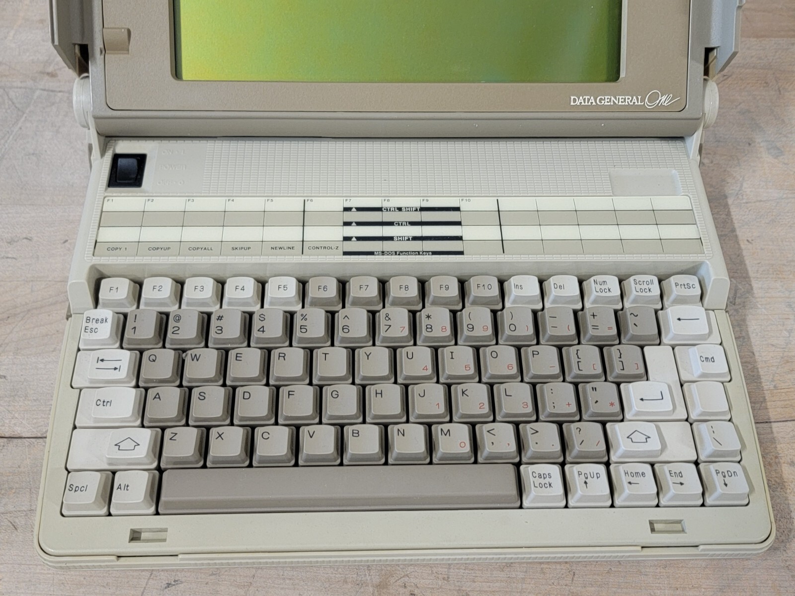 vintage 1980s Data General One Laptop Model 2227 - Untested, No Charger