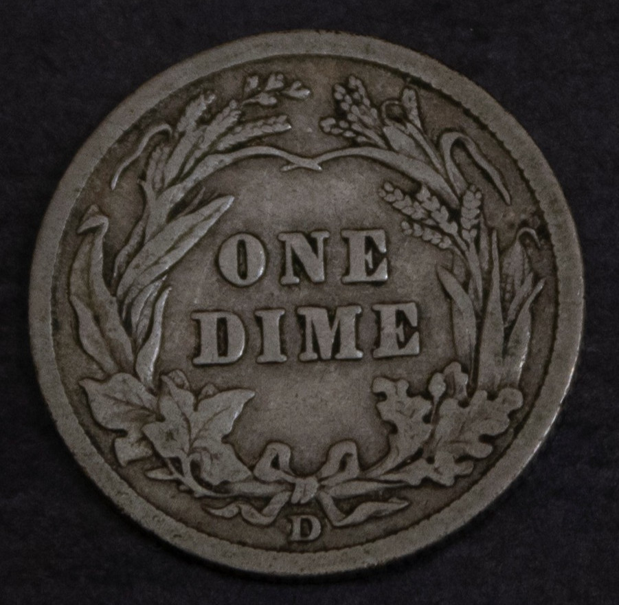 1911 D Barber Dime VF................Lot 6196