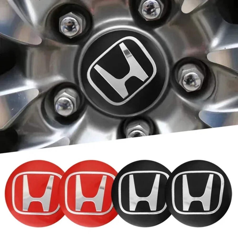 4Pcs Car Wheel Hub Center Cap Sticker Metal Emblem Stickers For Honda Civic Acco