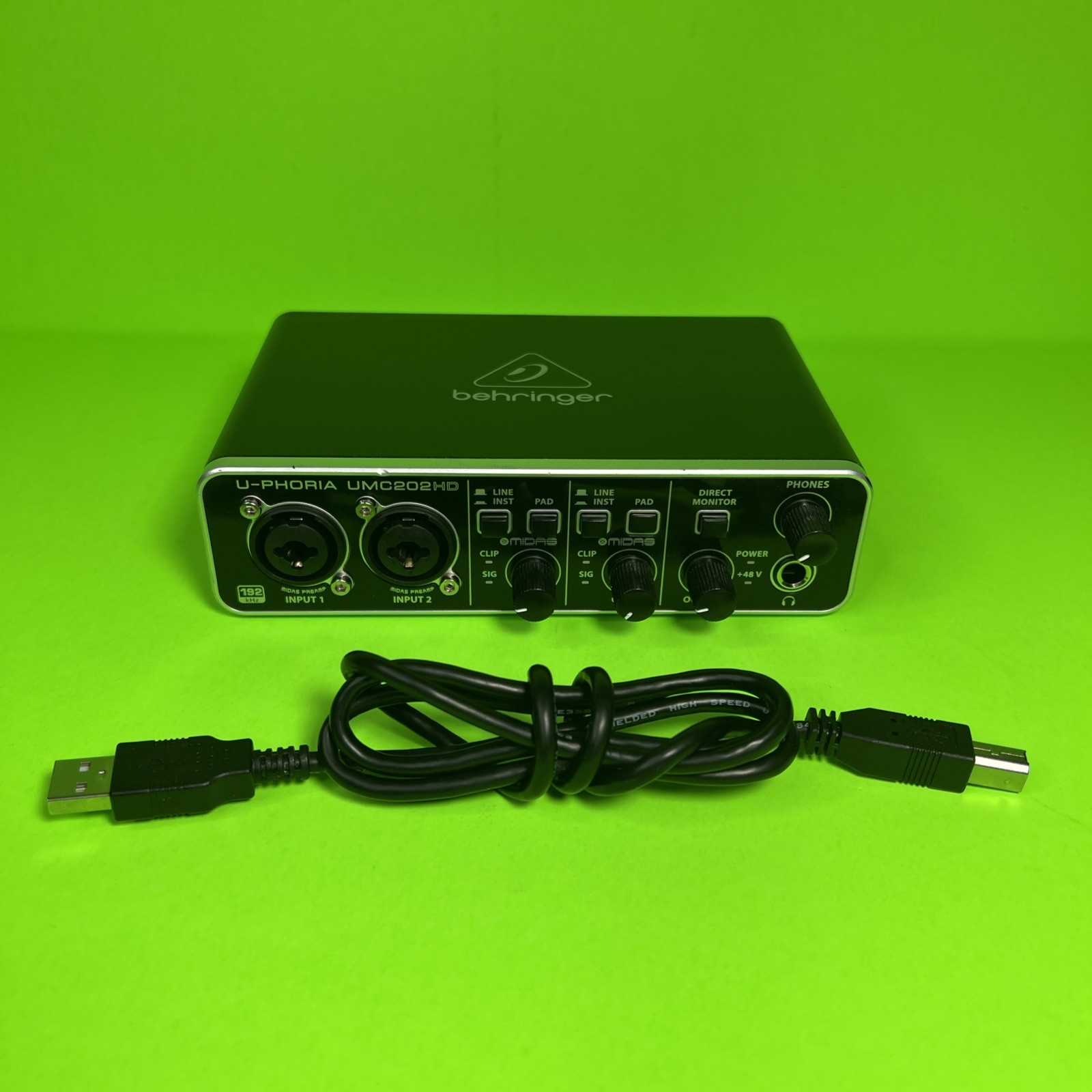 Behringer U‑Phoria UMC202HD USB Audio Interface W/ Cable - SAME DAY - WARRANTY