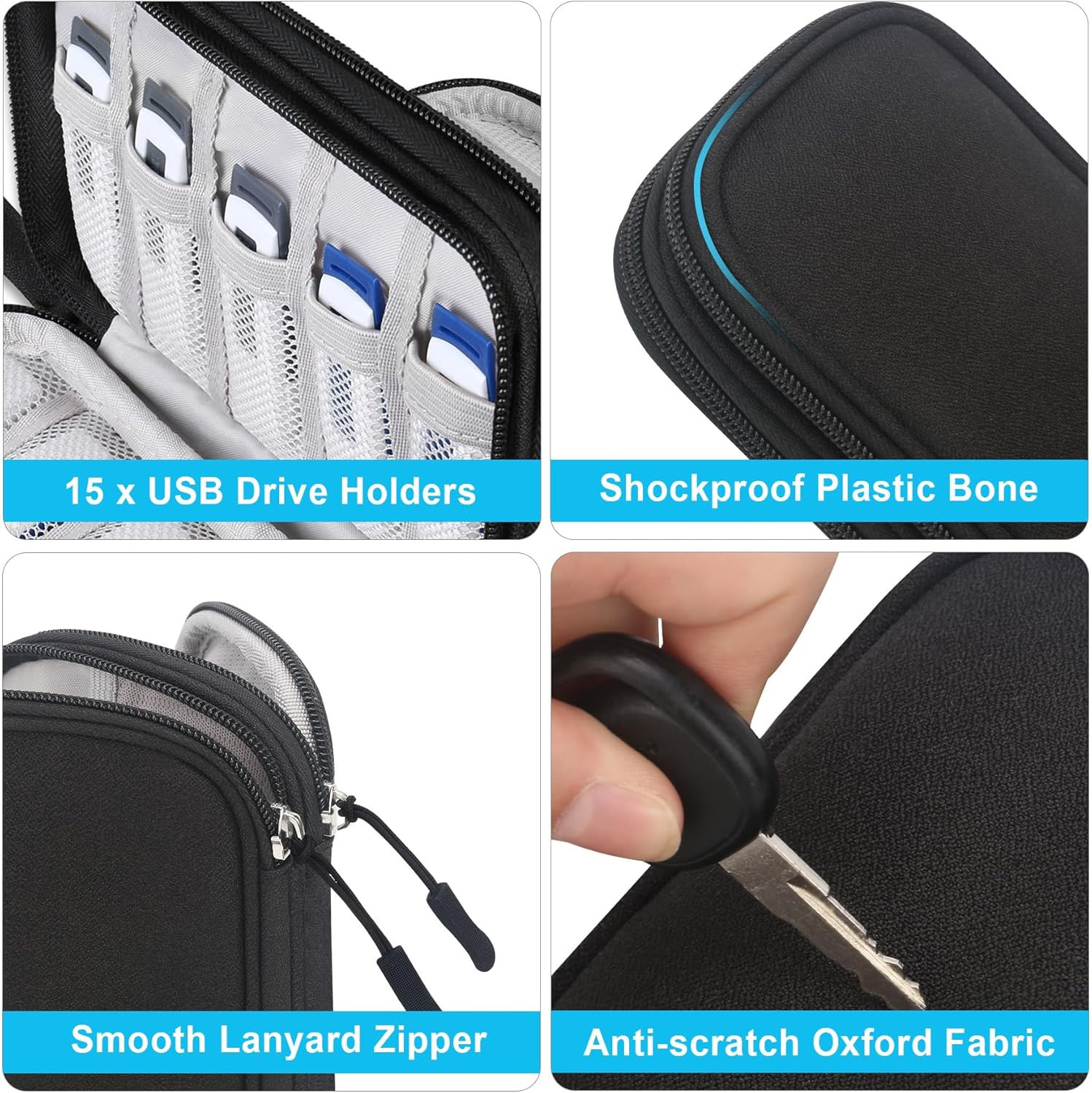 USB Flash Drive Case Thumb Drive Holder Case Organizer Portable Electronic Acces