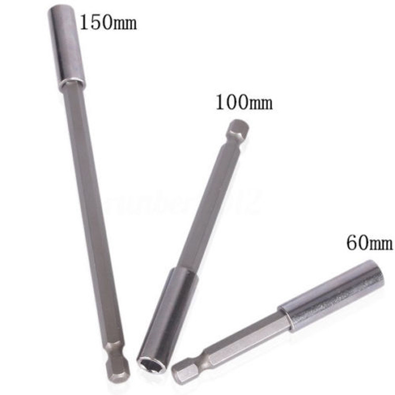 Magnetic Bit Holder Set Extensions 3" 4" 6" Quick Change 1/4" Hex Shank Chic