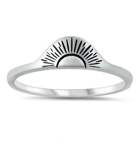 Sunrise sterling silver toe ring