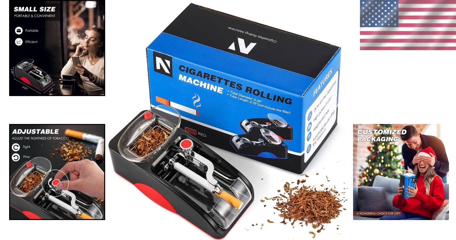 Mini Electric Rolling Machine for DIY Lovers – Portable, Red, Durable Design