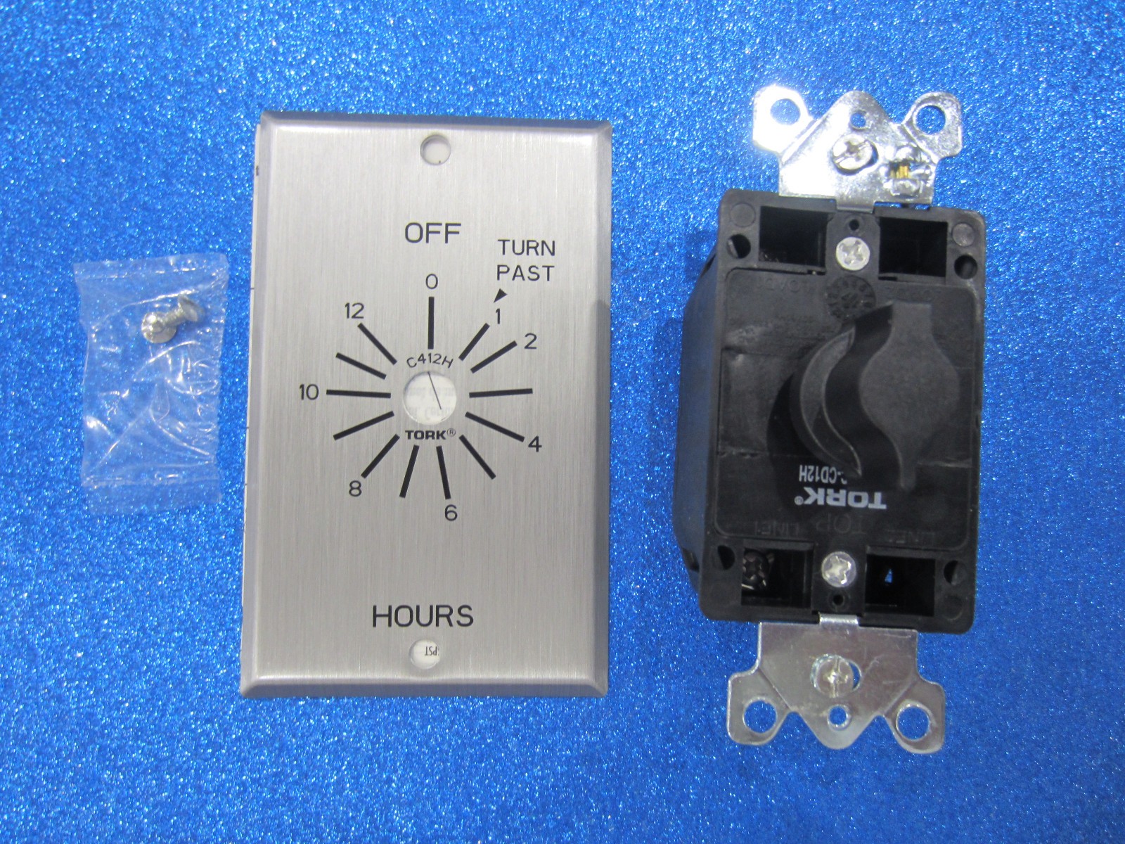 TORK C412H Spring-Wound in-Wall Twist Timer--12 HOUR TIMER