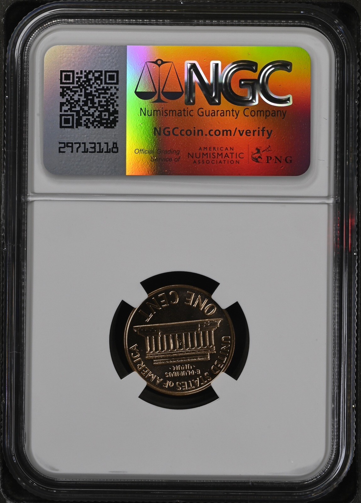 1963 1C Proof Lincoln Cent, NGC PF69RD