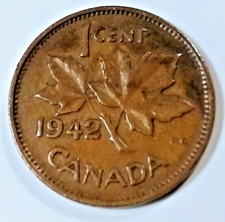 COIN - CANADA BRONZE 1c PENNEY, KM 32 - never cleaned - Bronze 1-cent 1942 /C106