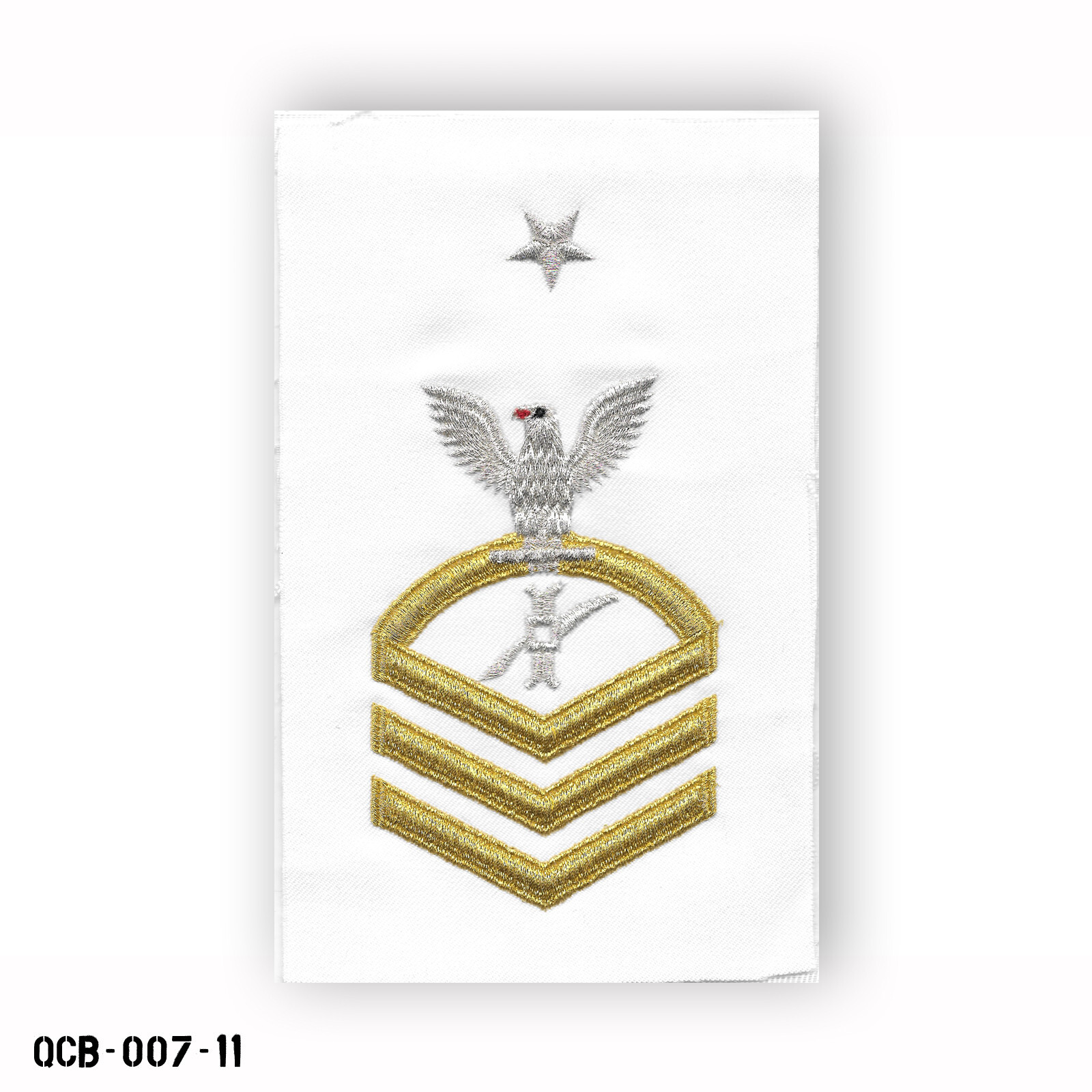 Legalman White Patch LARGE ~ US Navy E8 Senior Chief Petty Officer ~ NEW