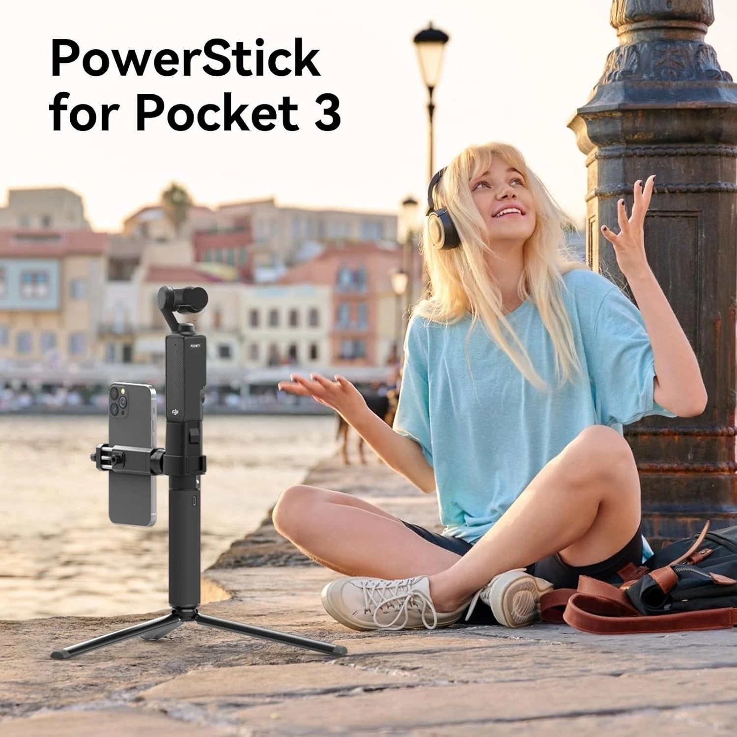 Portable Osmo Pocket 3 Power Stick with Tripod^-~//