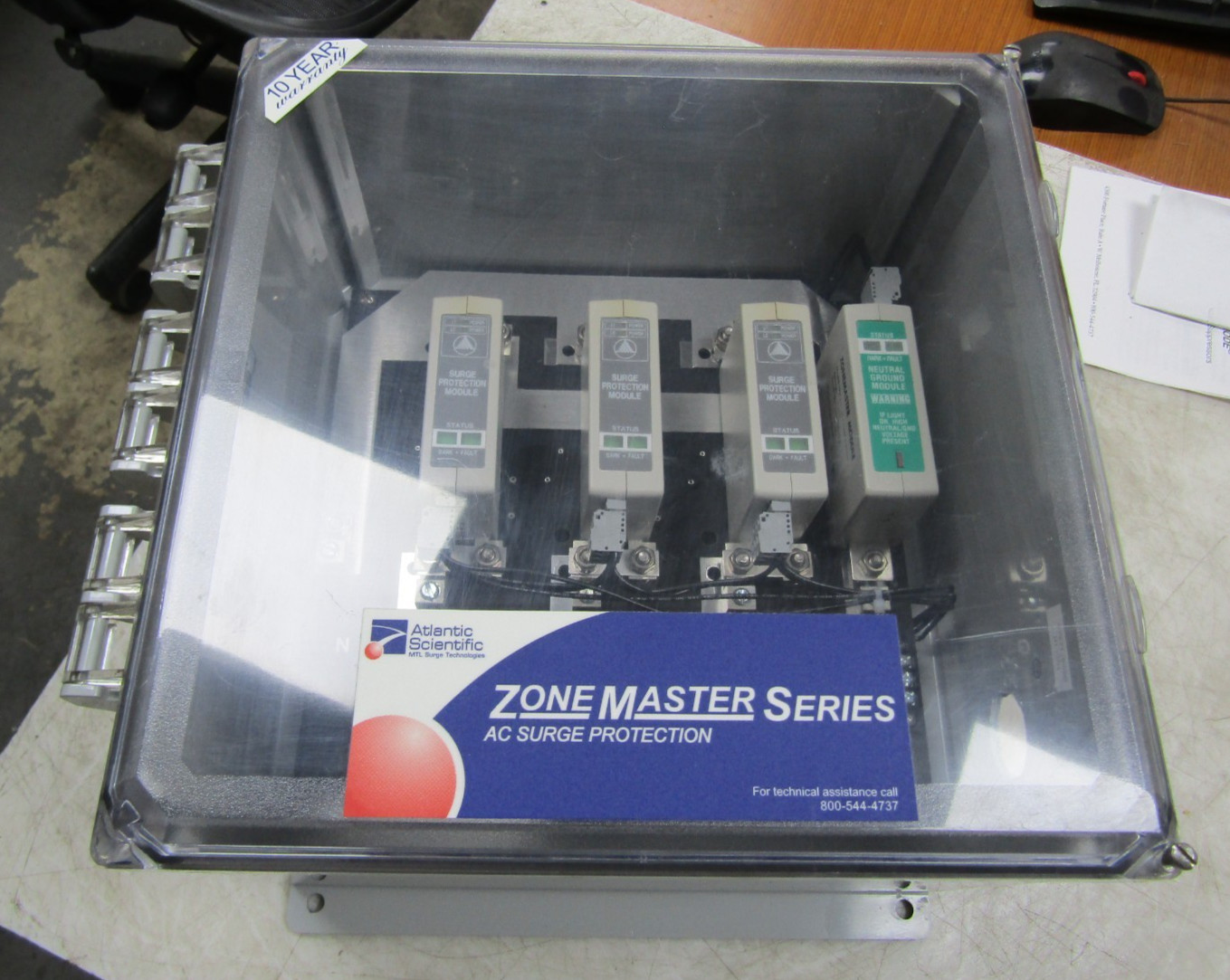 💥ATLANTIC SCIENTIFIC ZONEMASTER AC PANEL TRANSIENT SURGE SUPPRESSOR 17201