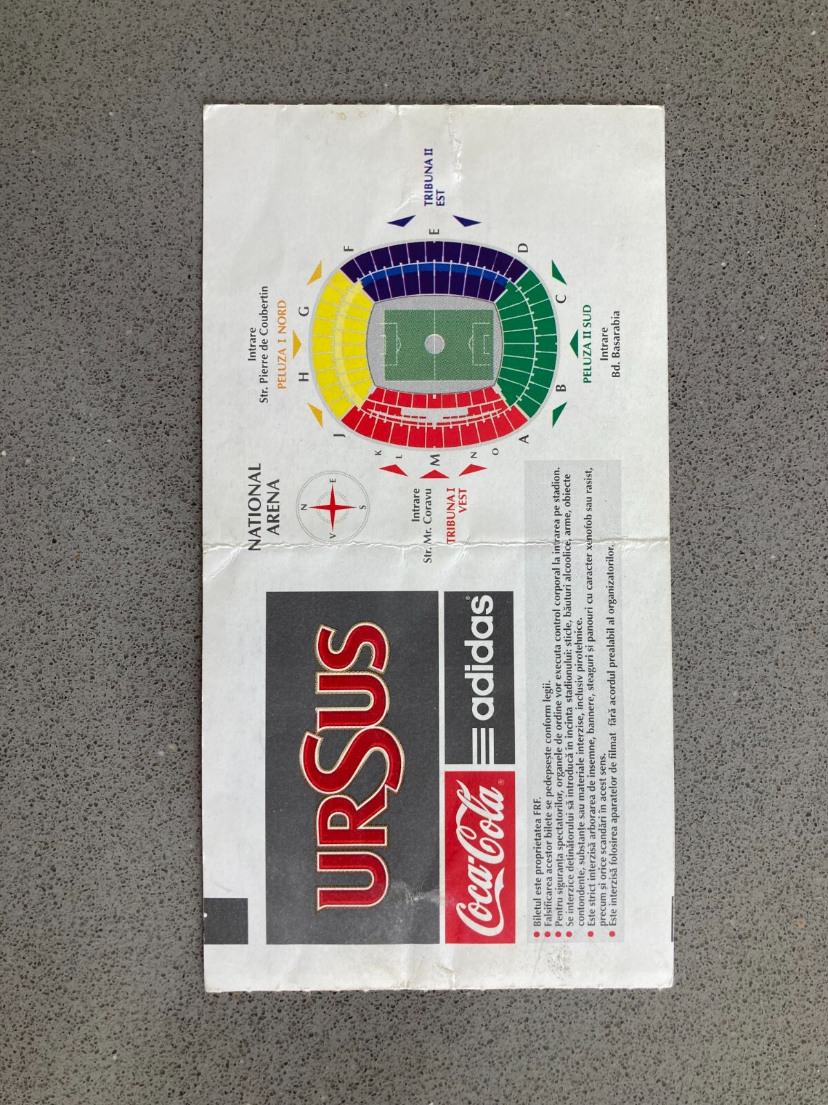 Romania v Belarus 2011 Match Ticket