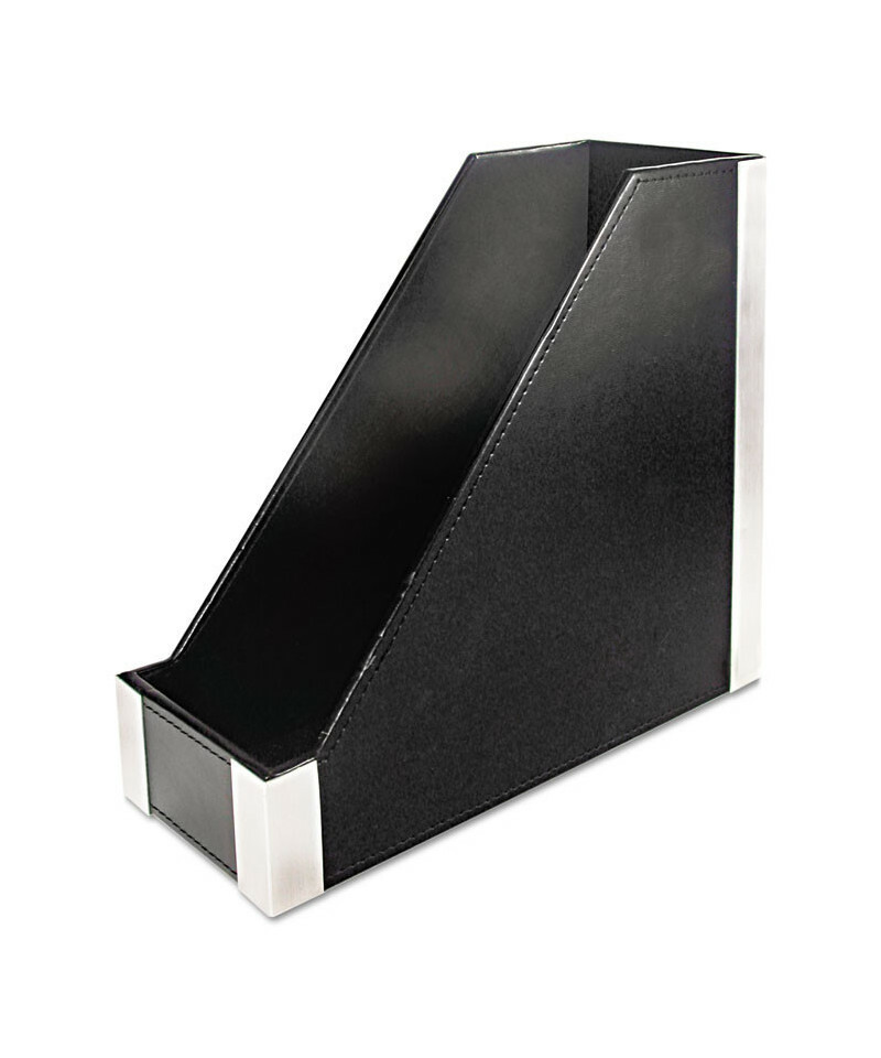 Architect Line Magazine File, 4 x 9 3/4 x 9, Black/Silver New