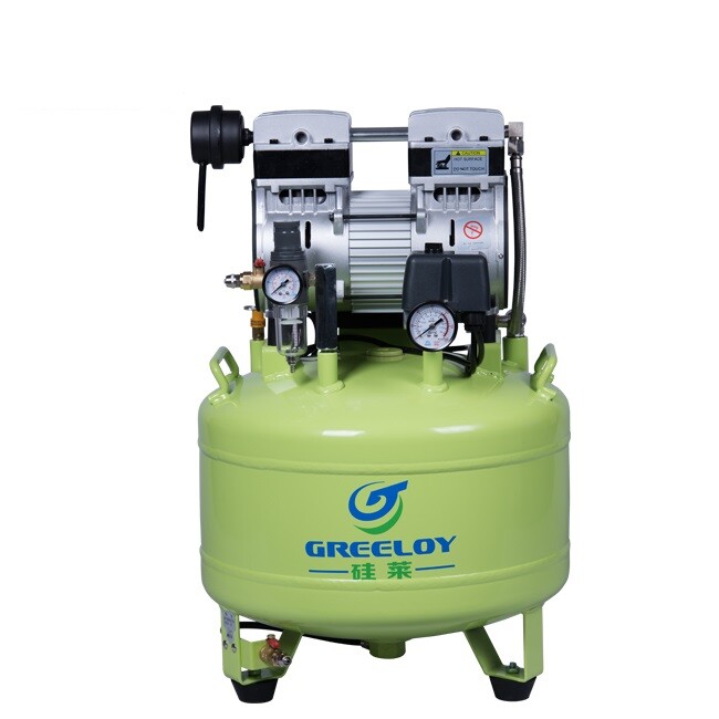 Dental Noiseless Oilless Air Compressor 40L Tank 800W One for 2 Dental Chair US